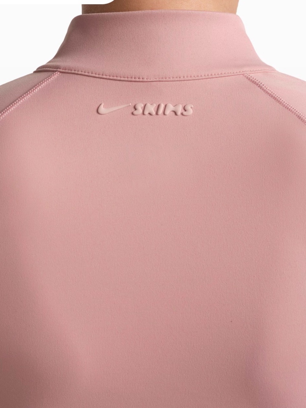 NIKE SKIMS Women's Himalayan color  Mock Neck snug and stretchy jacket -NWT